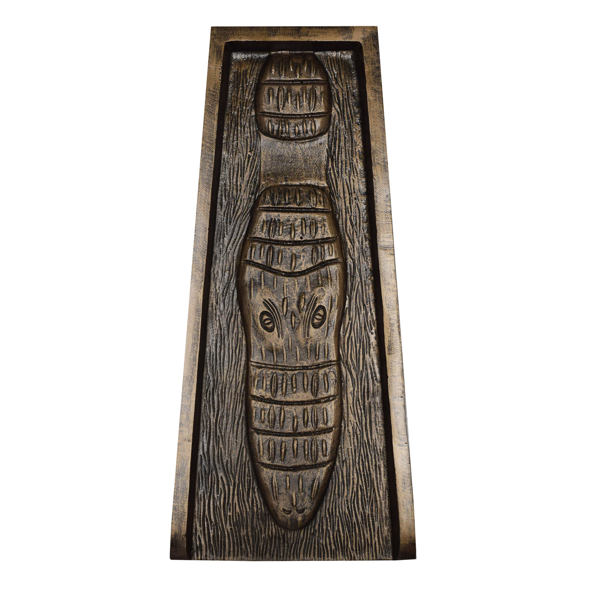 Bronze Alligator 24-in Cast Aluminum Downspout Gutter Splash Block Sharicks