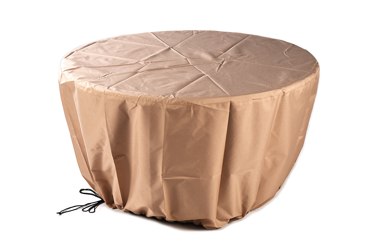 Aluminum 44-in Round Patio Fire Table Set with Swivel Rocking Chairs - Sharicks