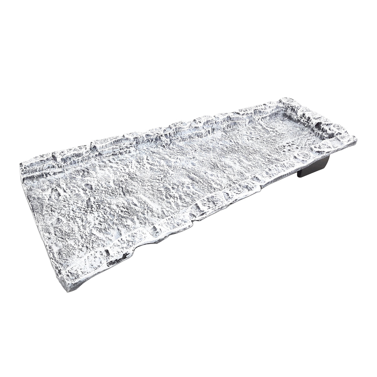 White Stone Rock 24-in Cast Aluminum Downspout Gutter Splash Block Sharicks