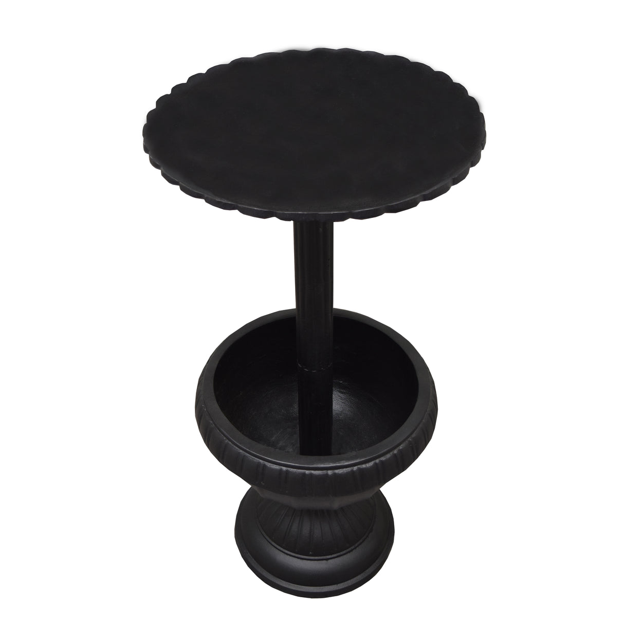 Ornate Round Cast Aluminum Metal 35-in Bird Bath Planter Vase Combo Sharicks