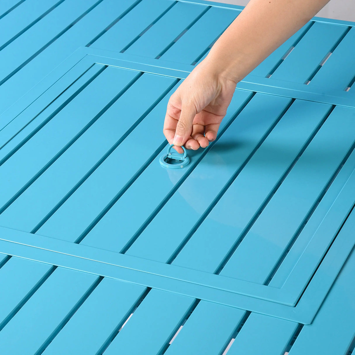 Aluminum 42-in Square Propane Fire Table with Beads, Covers and Lid Sharicks