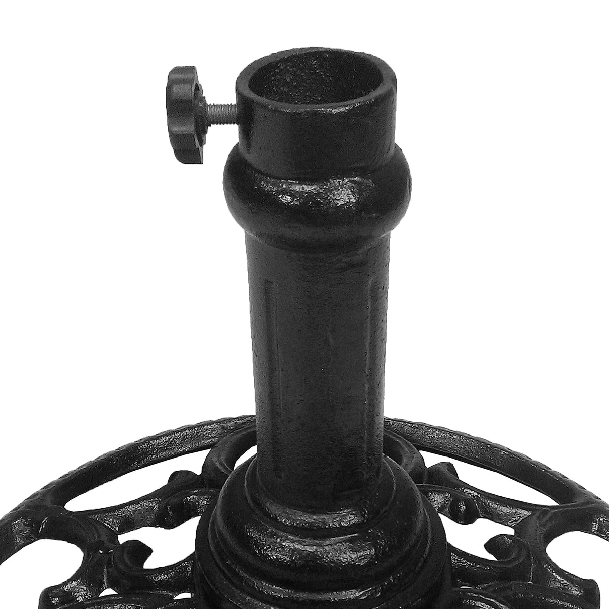 Black 23 lbs Round Cast Iron Umbrella Stand Base Weight Sharicks