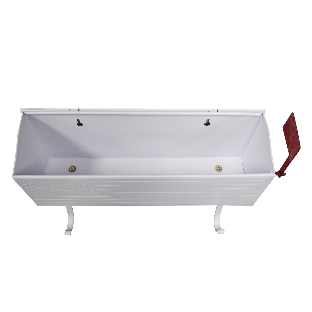 White American Flag Metal Wall Mounted Mailbox with Hangers Sharicks