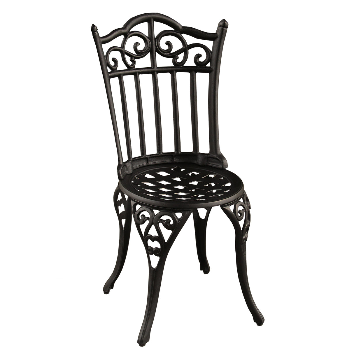 Black Ornate Outdoor Patio Garden Aluminum 3 Piece Bistro Set Sharicks