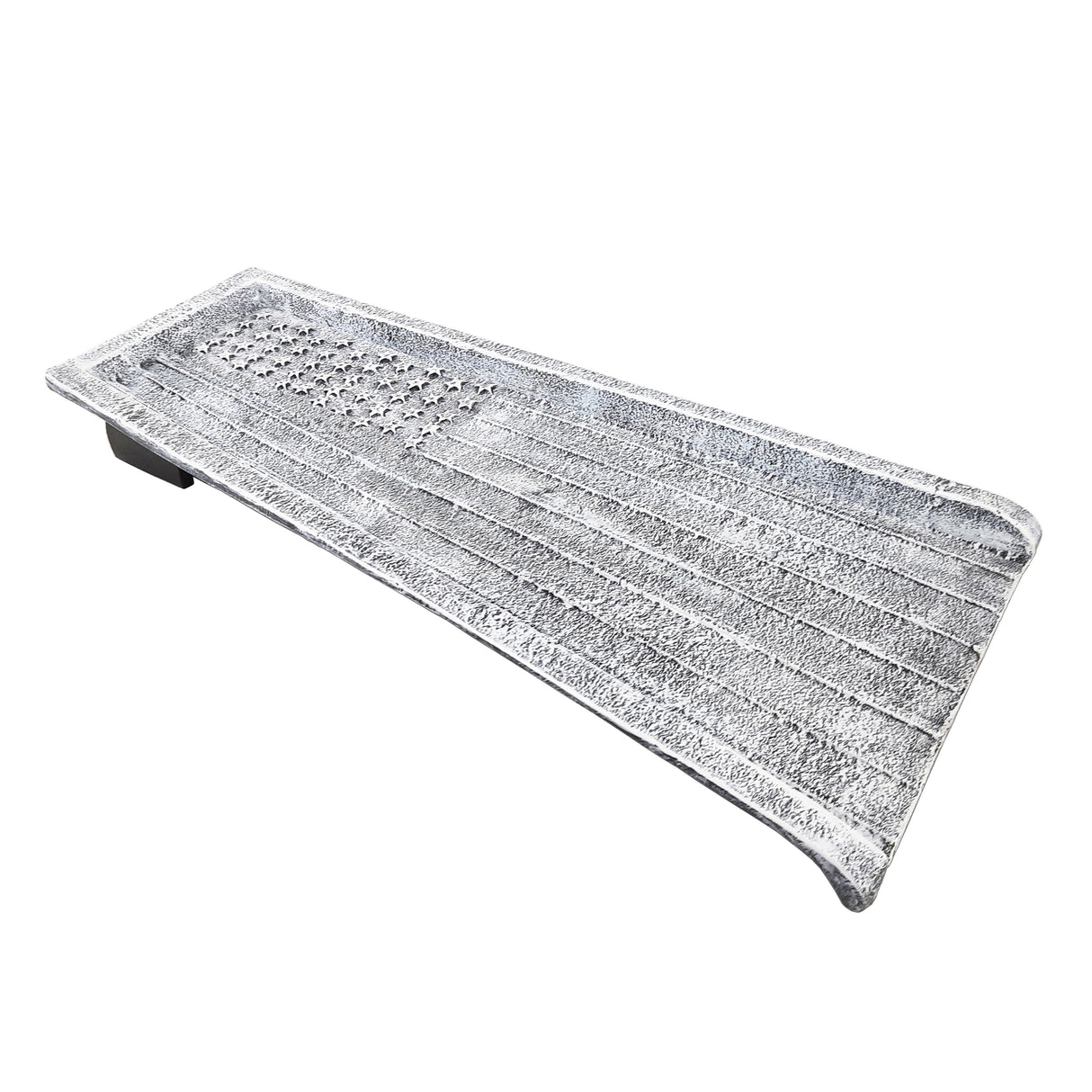 White American Flag 24-in Cast Aluminum Downspout Gutter Splash Block Sharicks