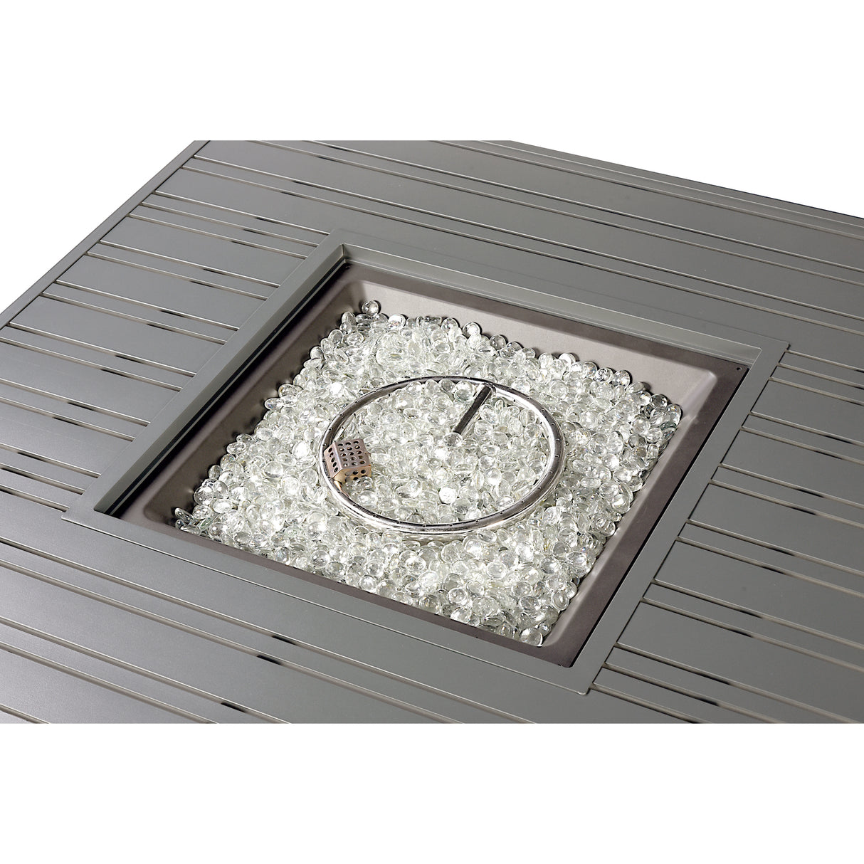 Aluminum 42-in Square Propane Fire Table with Beads, Covers and Lid Sharicks