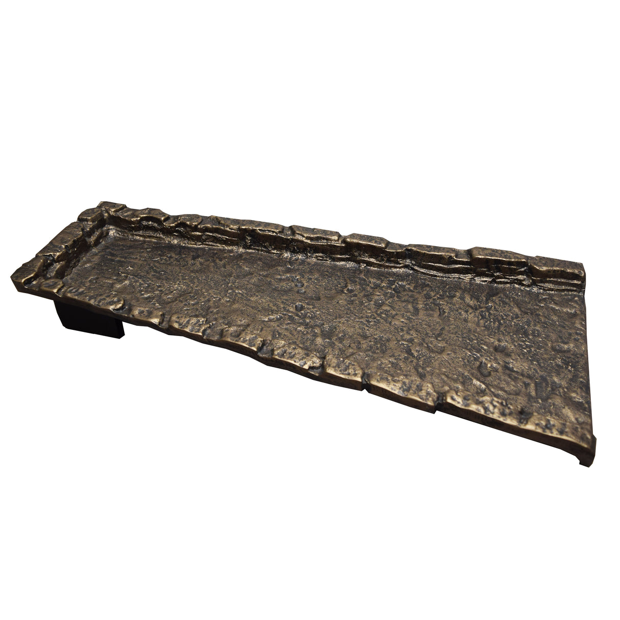 Bronze Stone Rock 24-in Cast Aluminum Downspout Gutter Splash Block Sharicks