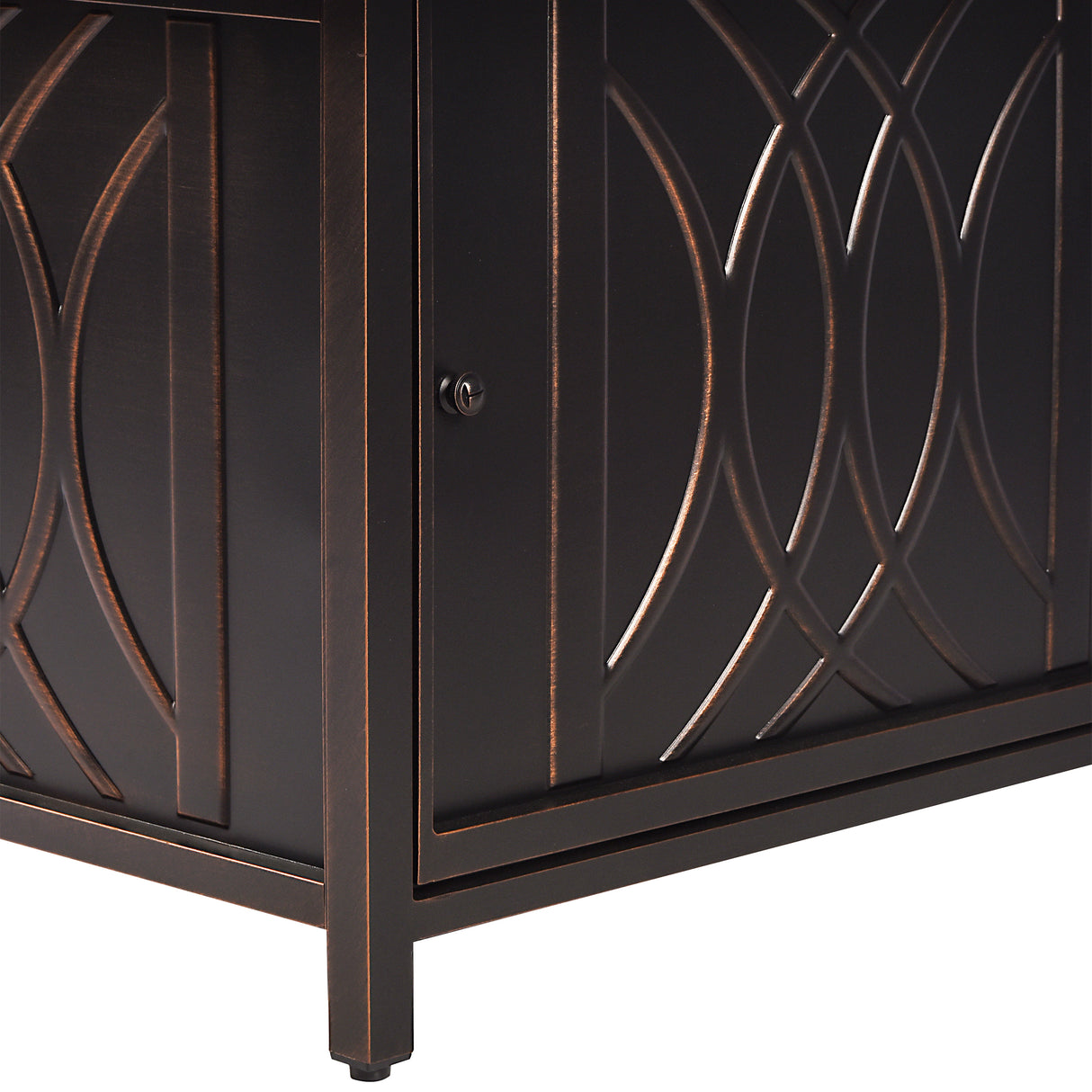 Aluminum 42-in Square Propane Fire Table with Beads, Covers and Lid Sharicks