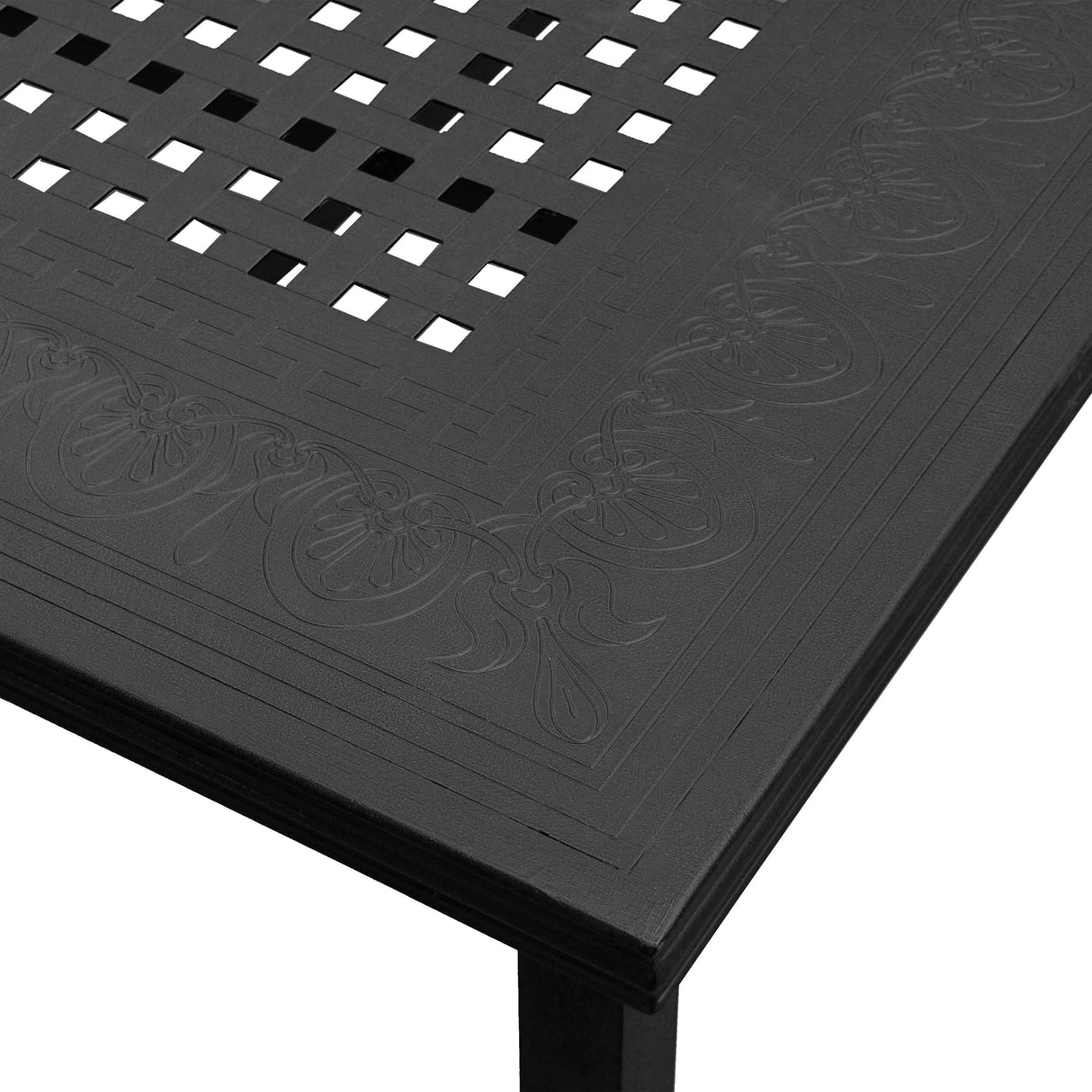 Traditional Outdoor Aluminum 95-in Rectangle Large Patio Dining Table Sharicks