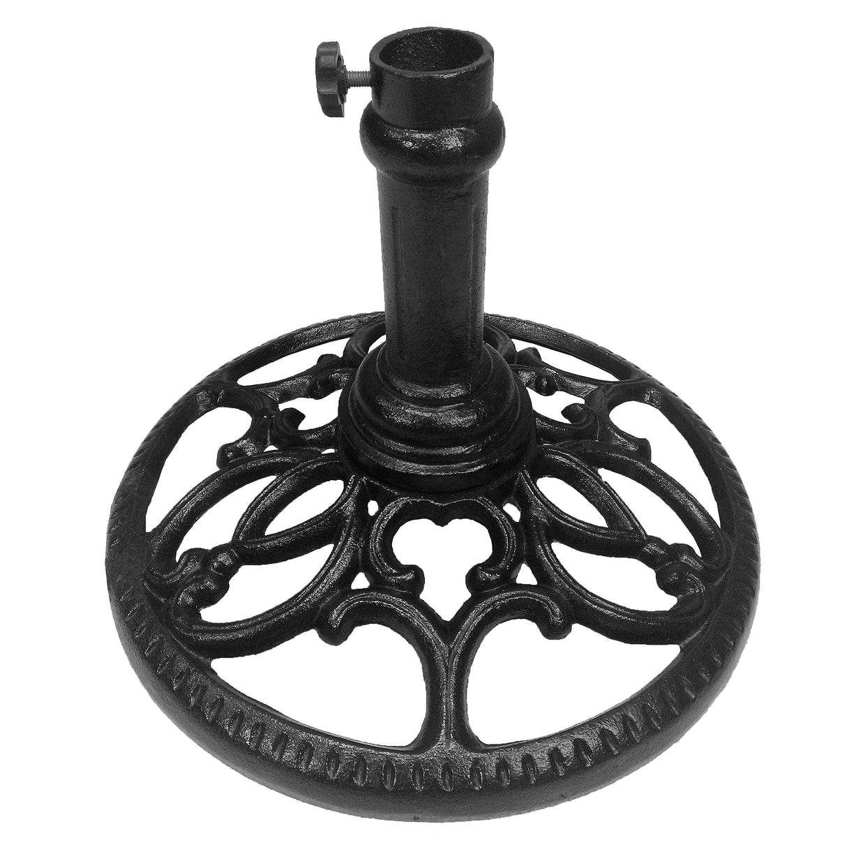Black 23 lbs Round Cast Iron Umbrella Stand Base Weight Sharicks