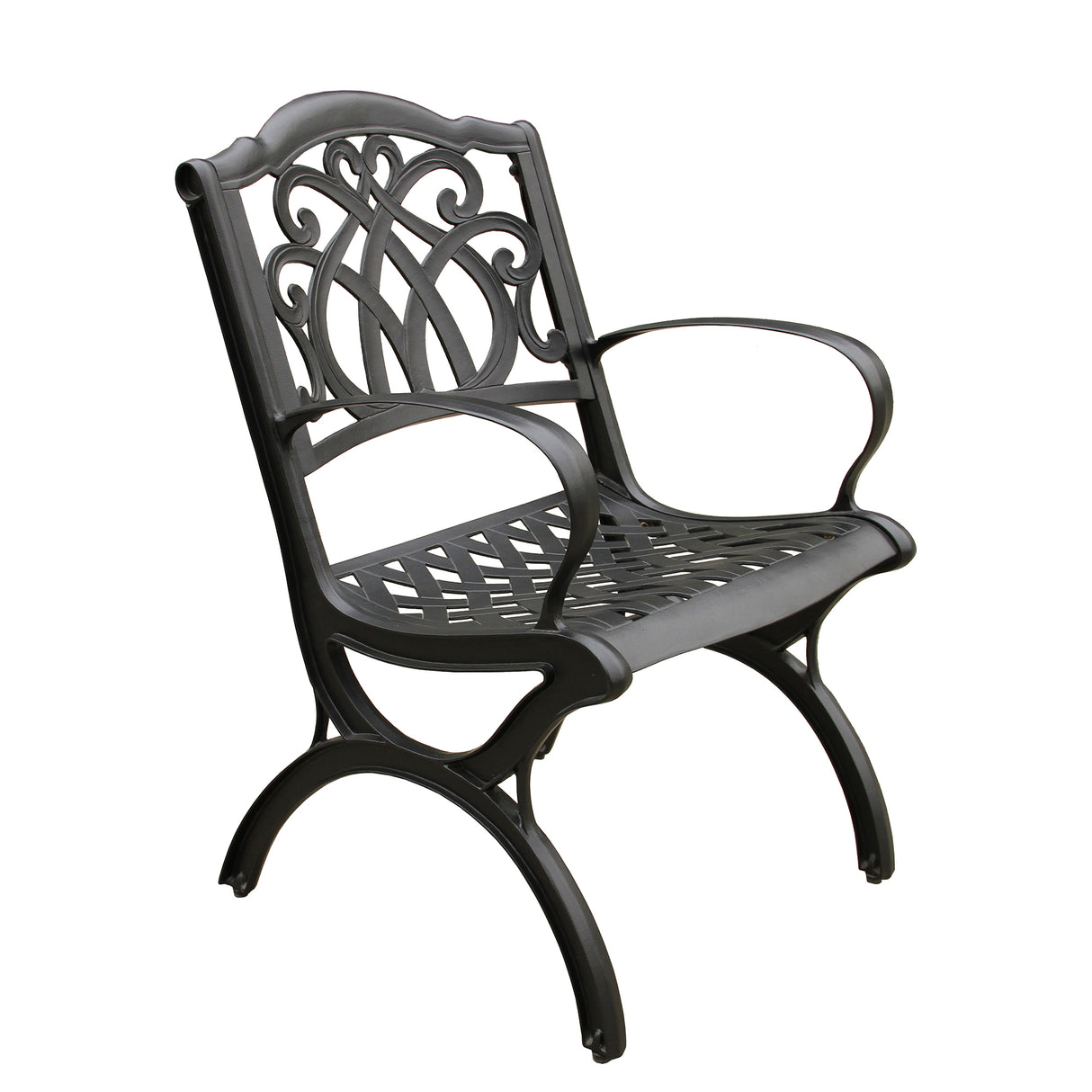 Outdoor Aluminum 5pc Square Black Patio Dining Set with Four Chairs - Sharicks