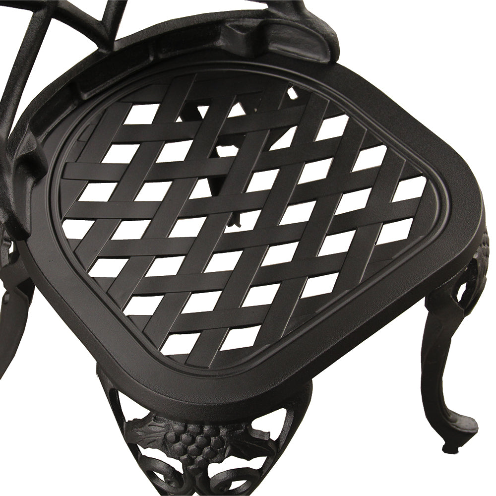 Black Grape Vineyard Outdoor Patio Garden Aluminum 3 Piece Bistro Set Sharicks