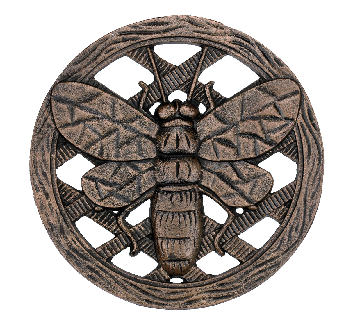 Antique Bronze Metal Stepping Stone Bee - Cast Aluminum - Sharicks