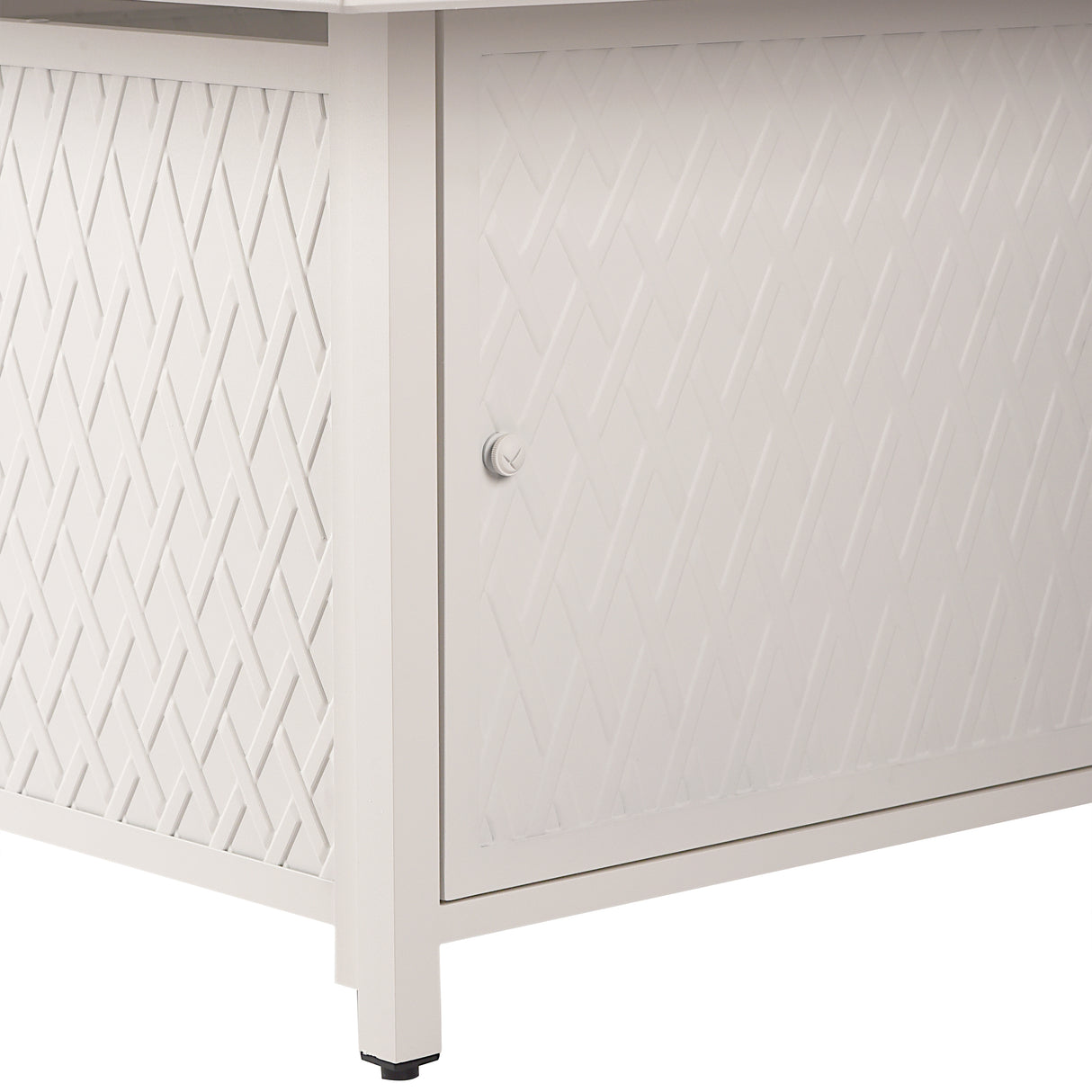 Aluminum 42-in Square Propane Fire Table with Beads, Covers and Lid Sharicks