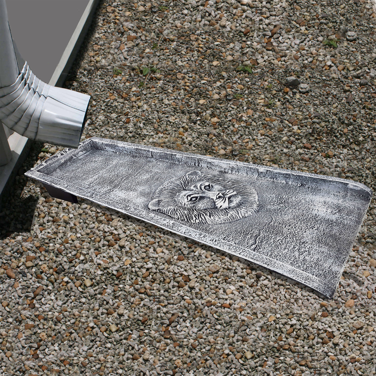 White Lion 24-in Cast Aluminum Downspout Gutter Splash Block Sharicks