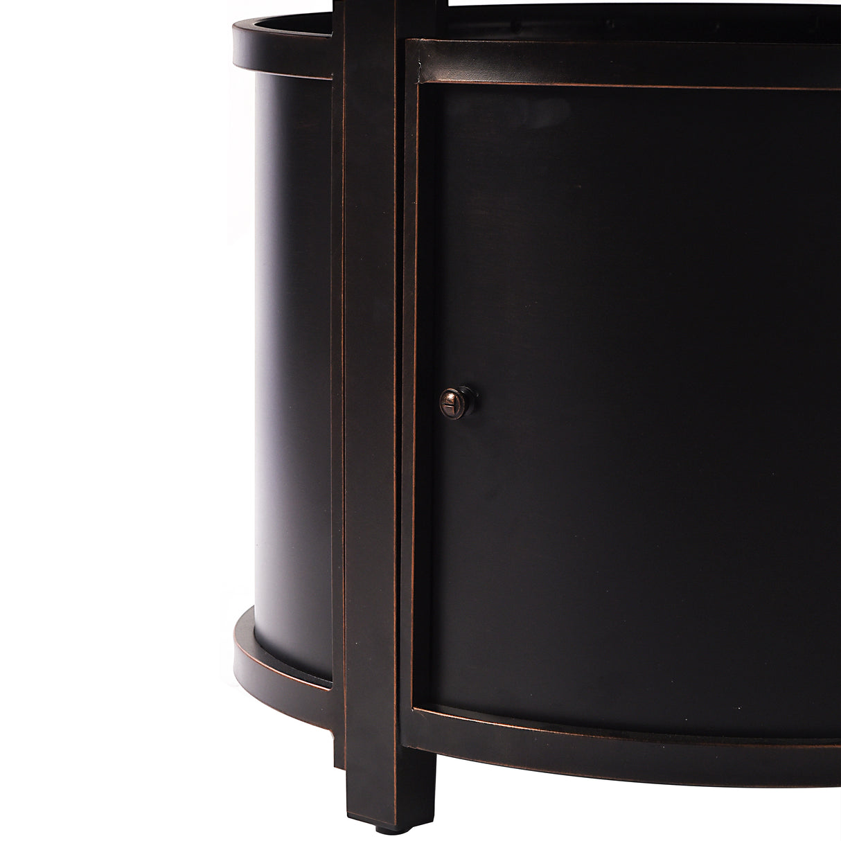 Aluminum 44-in Round Propane Fire Table with Beads, Covers and Lid Sharicks