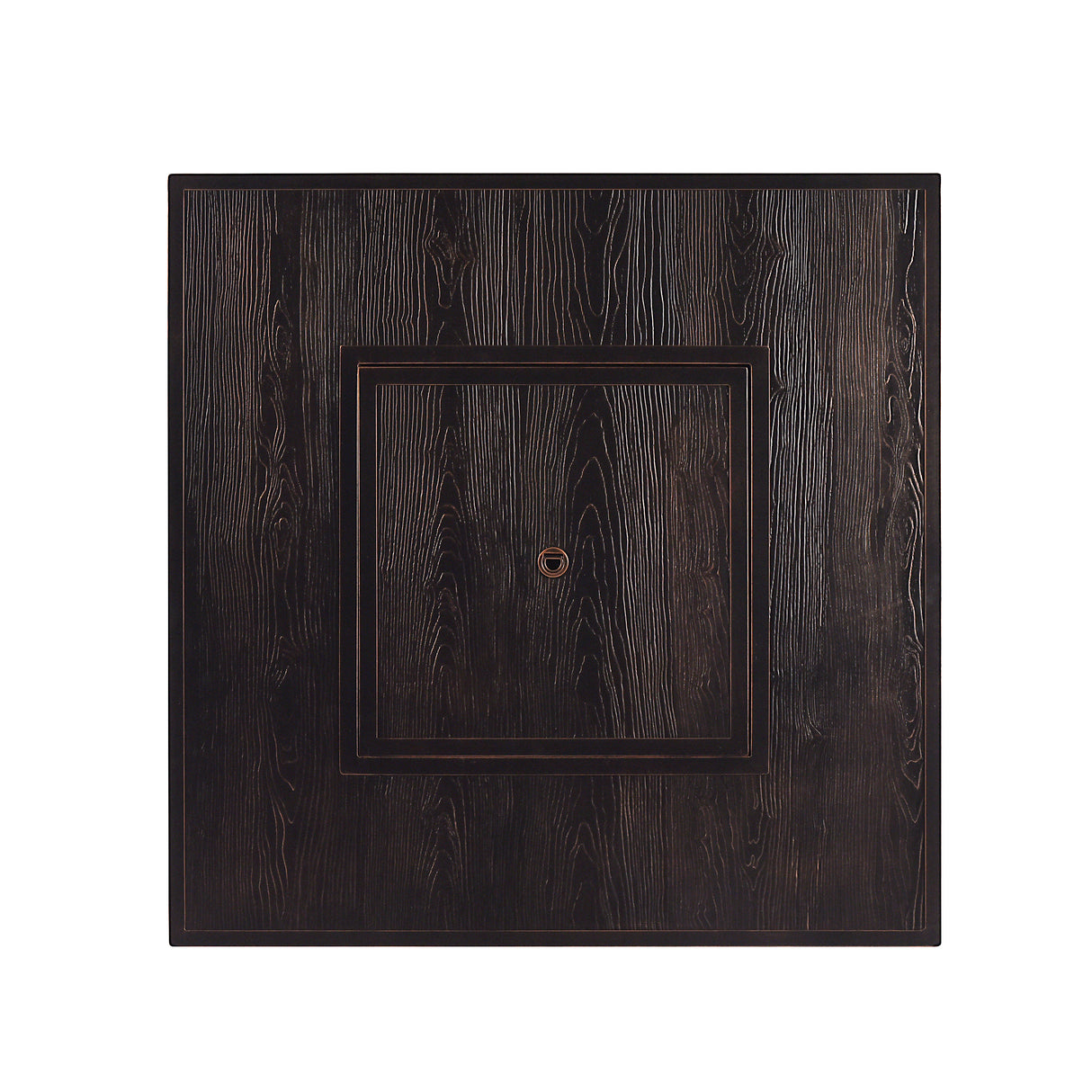 Aluminum 42-in Square Antique Copper Fire Table Set and Rocking Chairs - Sharicks