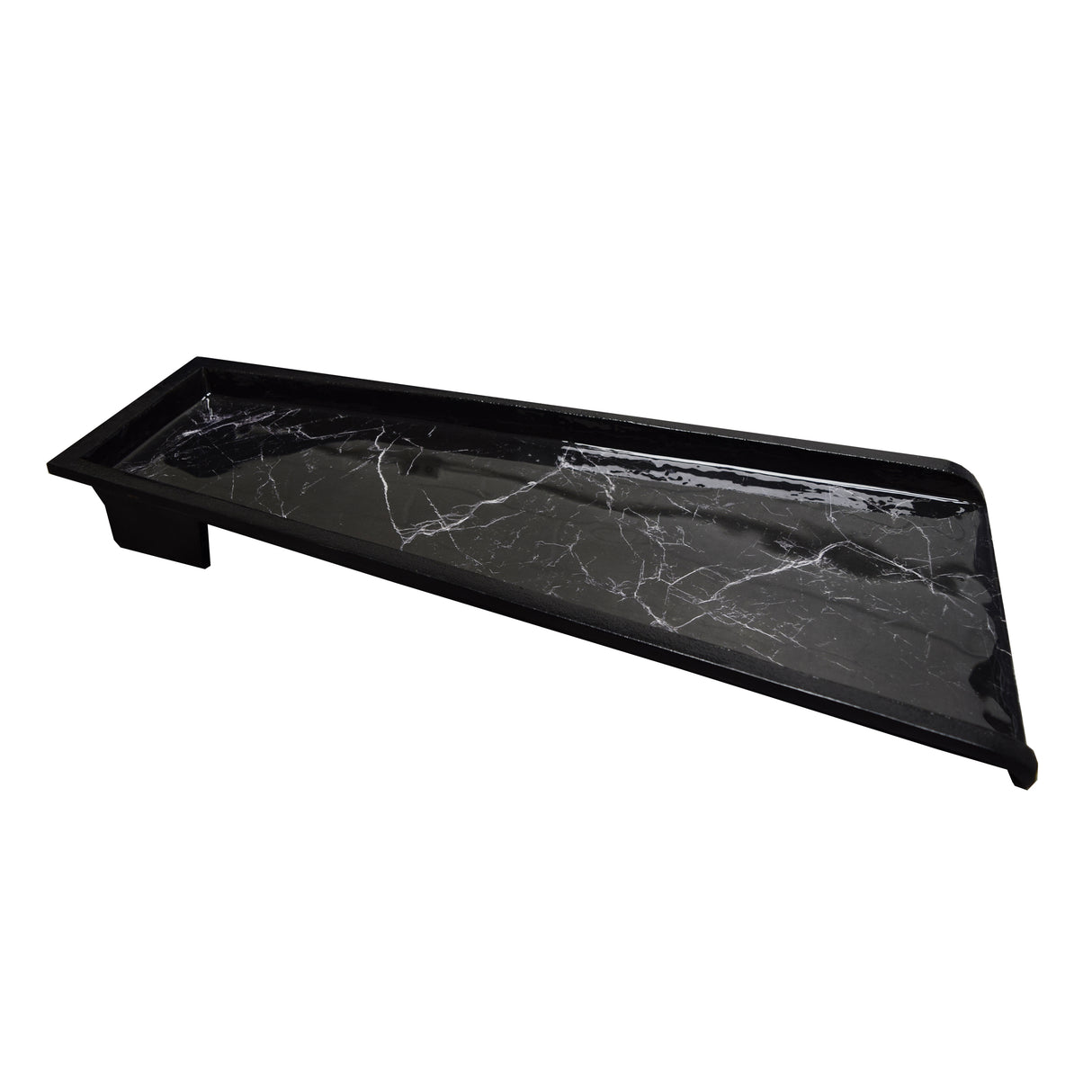 Black Faux Marble 24-in Cast Aluminum Downspout Gutter Splash Block Sharicks