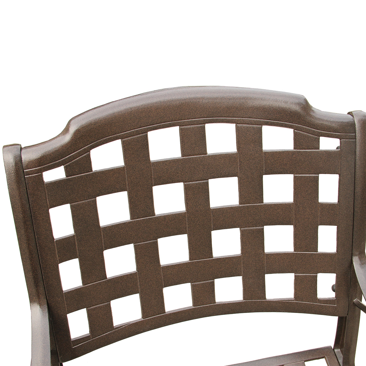 Modern Outdoor Mesh Cast Aluminum Patio Dining Chair Sharicks