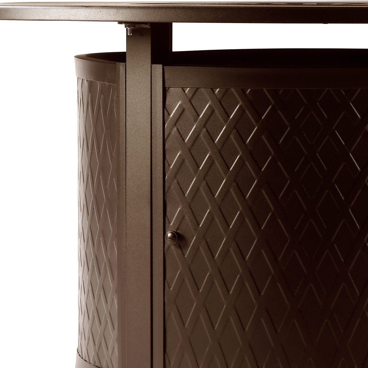 Aluminum 44-in Round Propane Fire Table with Beads, Covers and Lid Sharicks