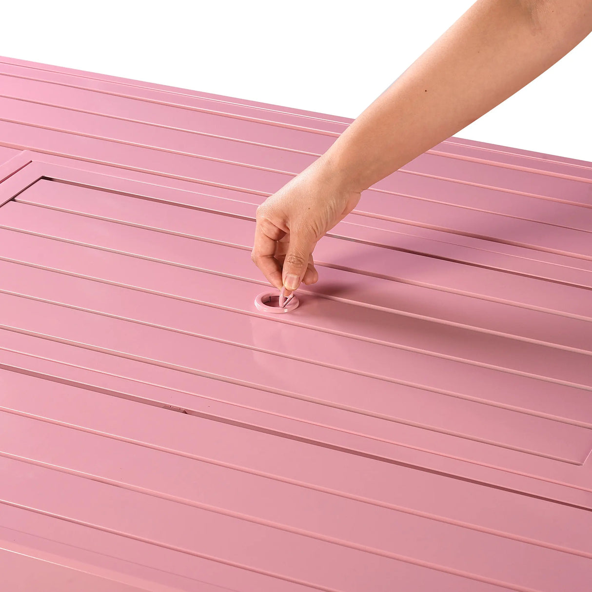 Aluminum 48-in Rectangular Propane Fire Table, Beads, Covers and Lid Sharicks