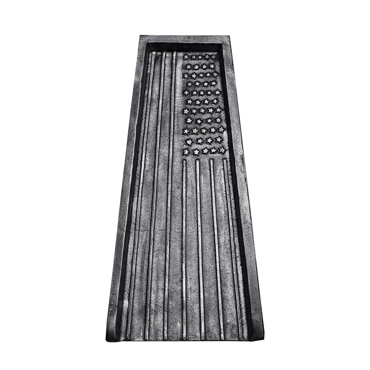 Silver American Flag 24-in Cast Aluminum Downspout Gutter Splash Block Sharicks