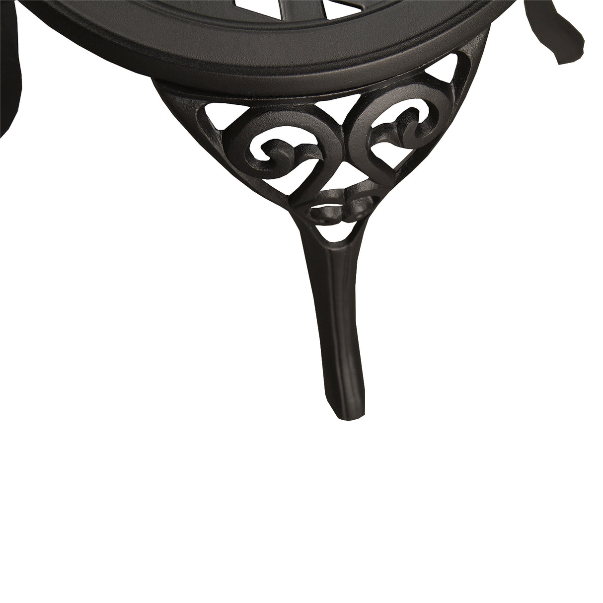 Black Ornate Outdoor Patio Garden Aluminum 3 Piece Bistro Set Sharicks