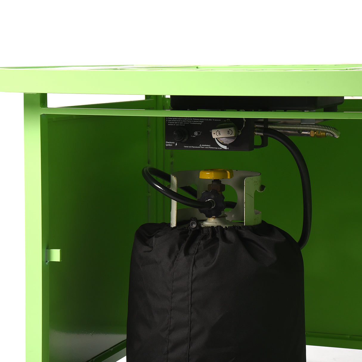 Aluminum 32-in Square Propane Fire Table with Beads, Covers and Lid Sharicks