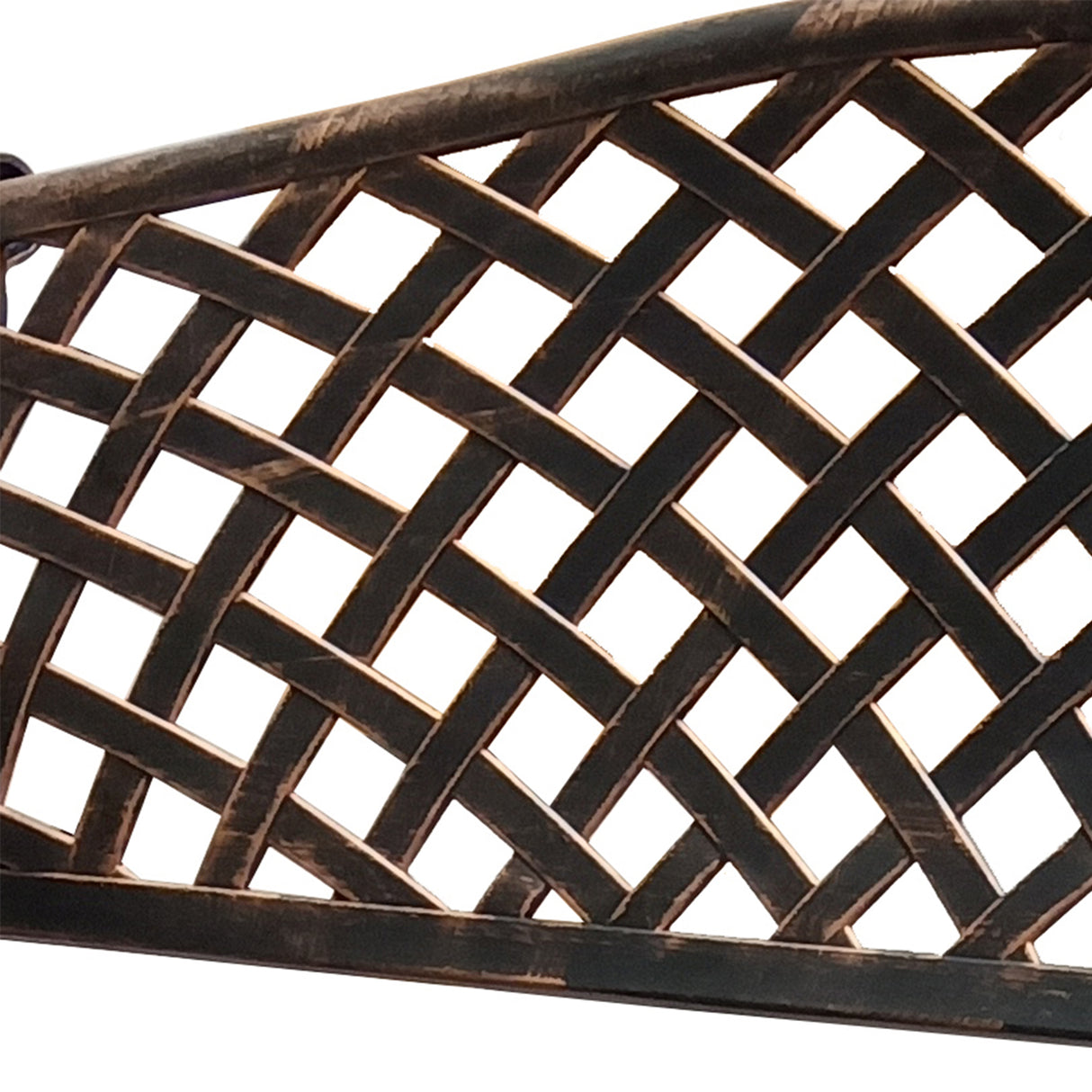 Outdoor Aluminum Modern 40-in Bronze Patio Bench Loveseat Sharicks