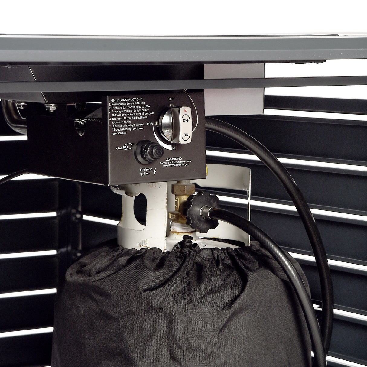 Aluminum 48-in Rectangular Propane Fire Table, Beads, Covers and Lid Sharicks