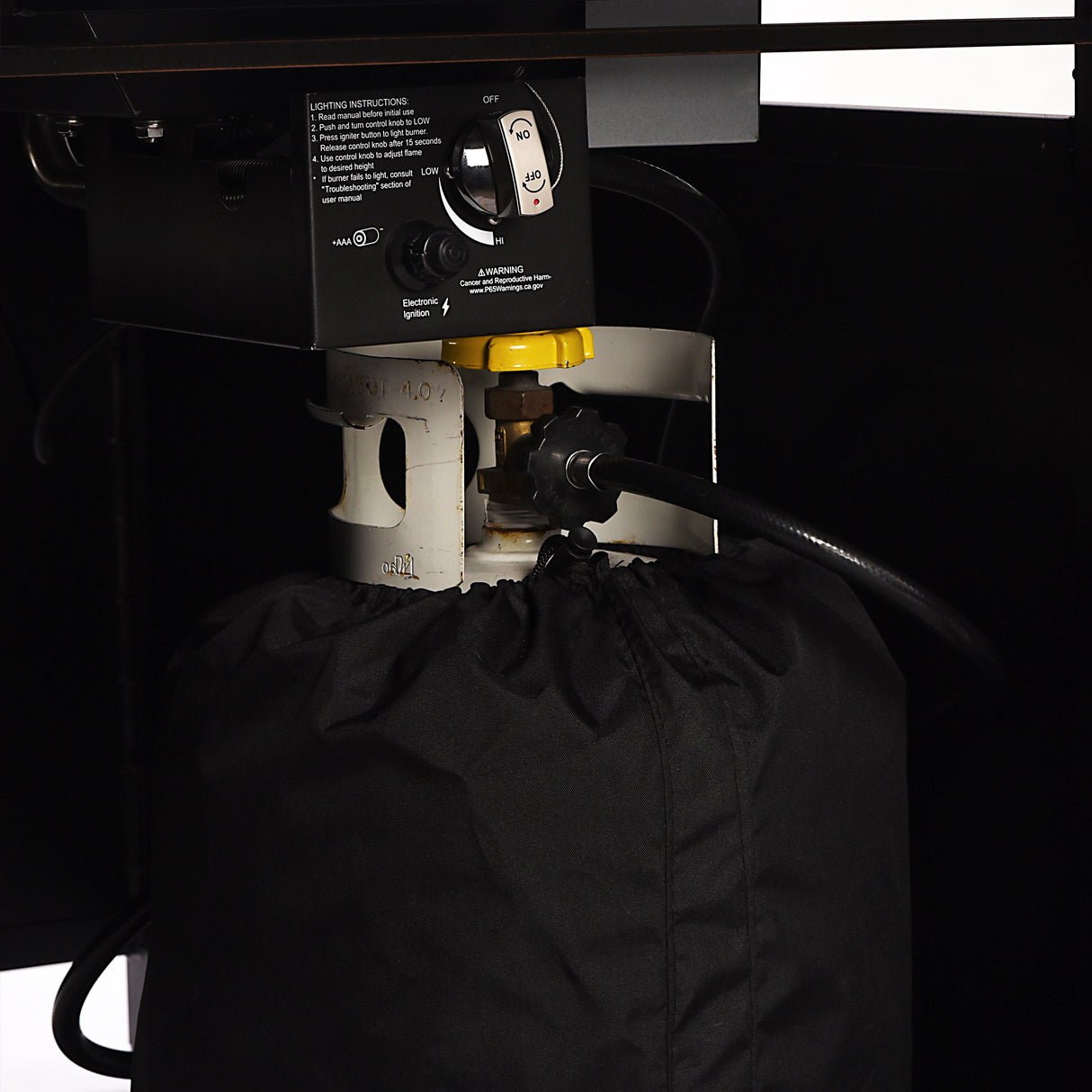 Aluminum 46-in Rectangular Propane Fire Table, Beads, Covers and Lid Sharicks