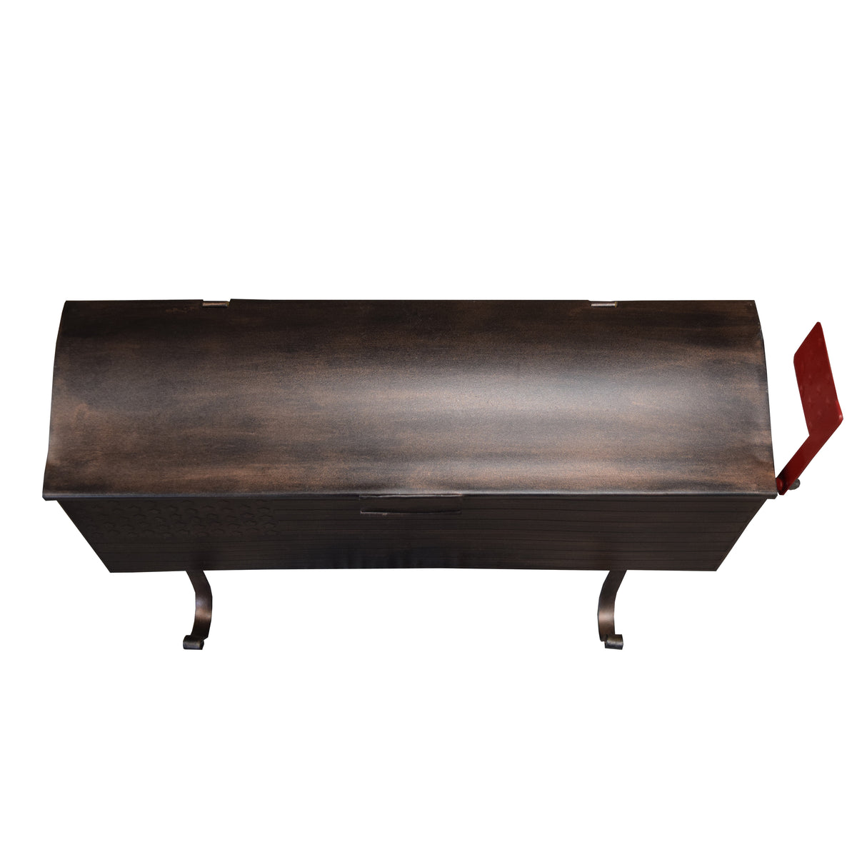 Antique Copper American Flag Metal Wall Mounted Mailbox with Hangers Sharicks