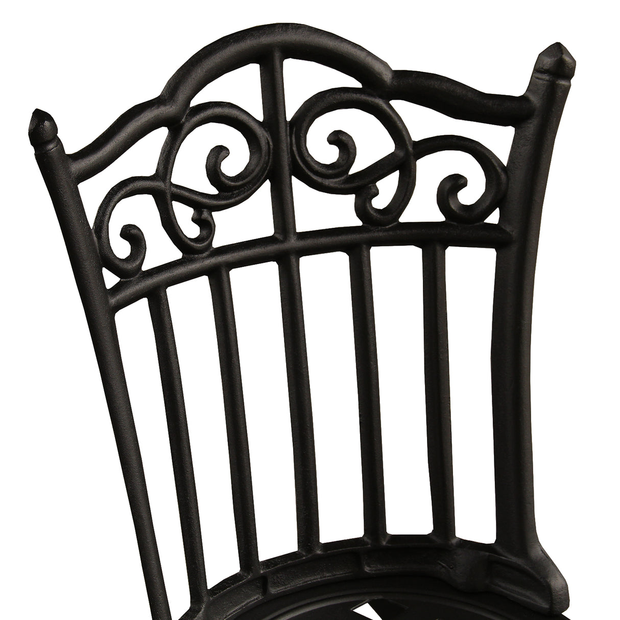 Black Ornate Outdoor Patio Garden Aluminum 3 Piece Bistro Set Sharicks