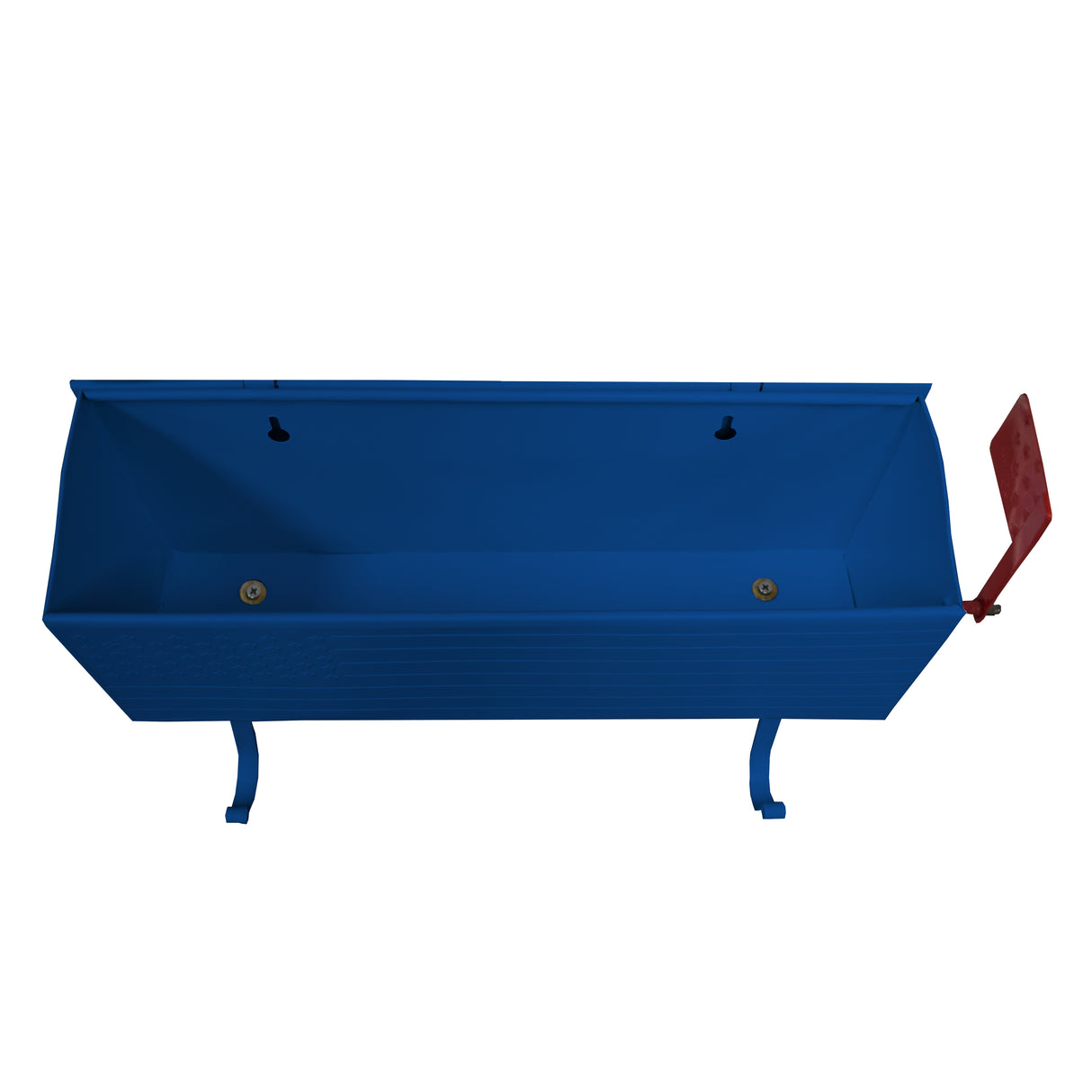 Blue American Flag Metal Wall Mounted Mailbox with Hangers Sharicks