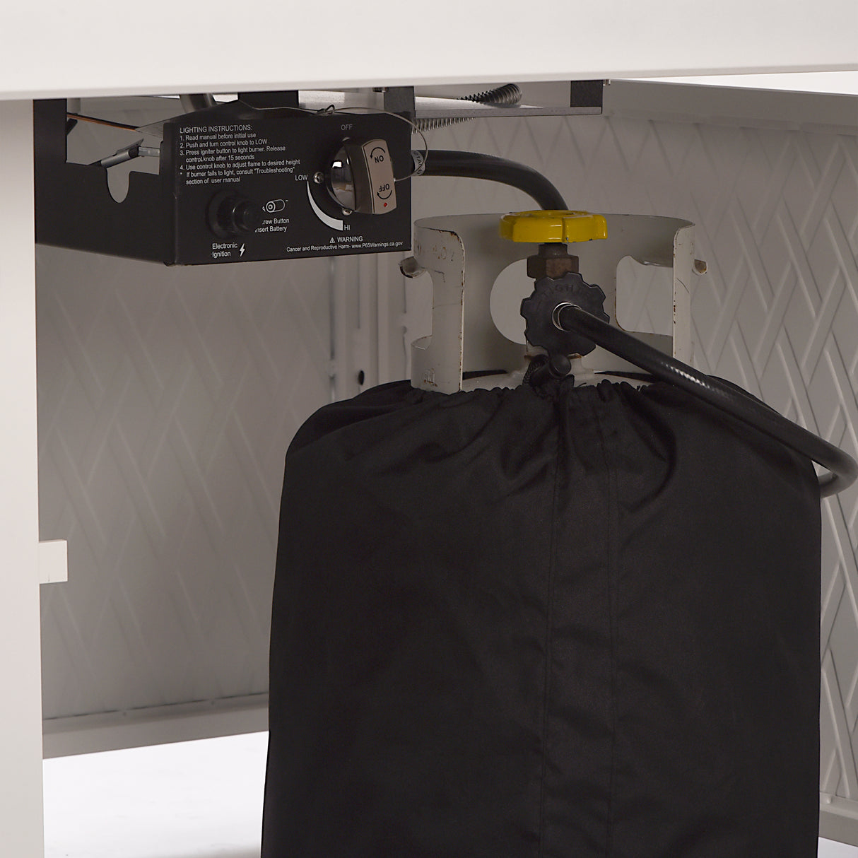 Aluminum 42-in Square Propane Fire Table with Beads, Covers and Lid Sharicks