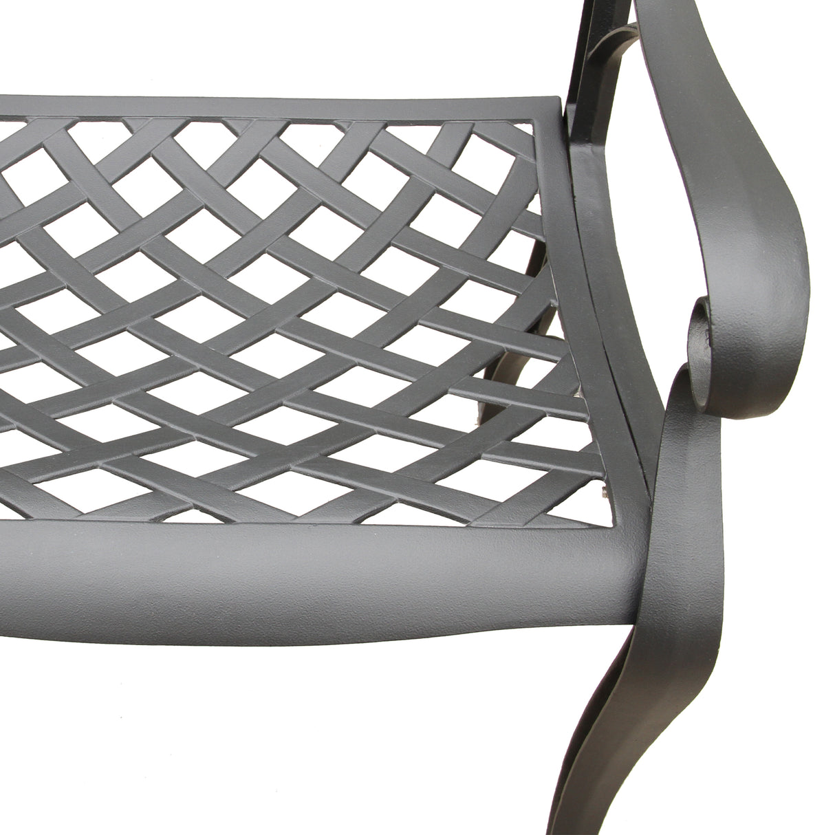 Outdoor Aluminum 5pc Square Black Patio Dining Set with Four Chairs - Sharicks