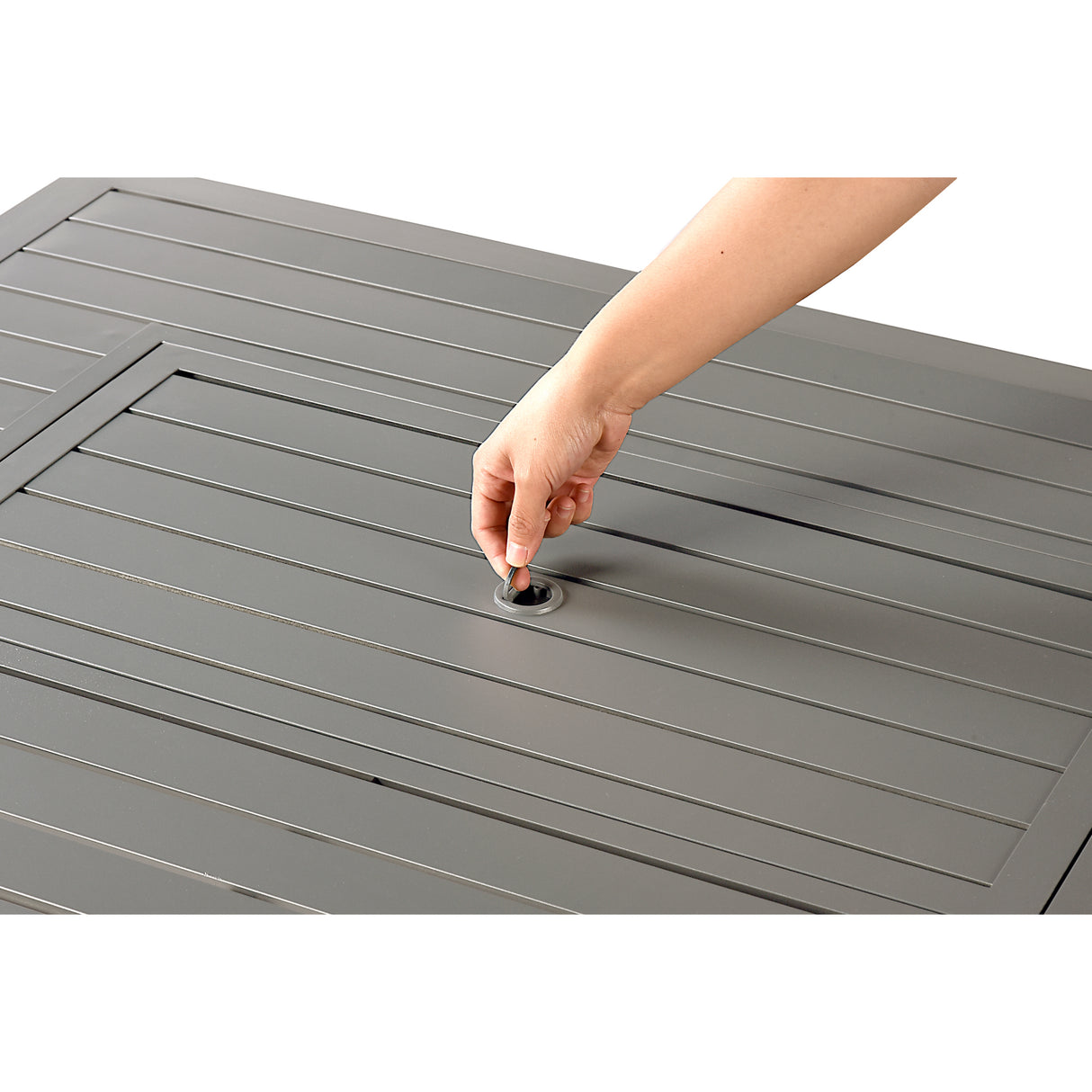 Aluminum 48-in Rectangular Propane Fire Table, Beads, Covers and Lid Sharicks