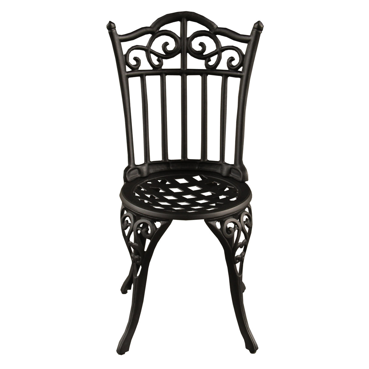 Black Ornate Outdoor Patio Garden Aluminum 3 Piece Bistro Set Sharicks