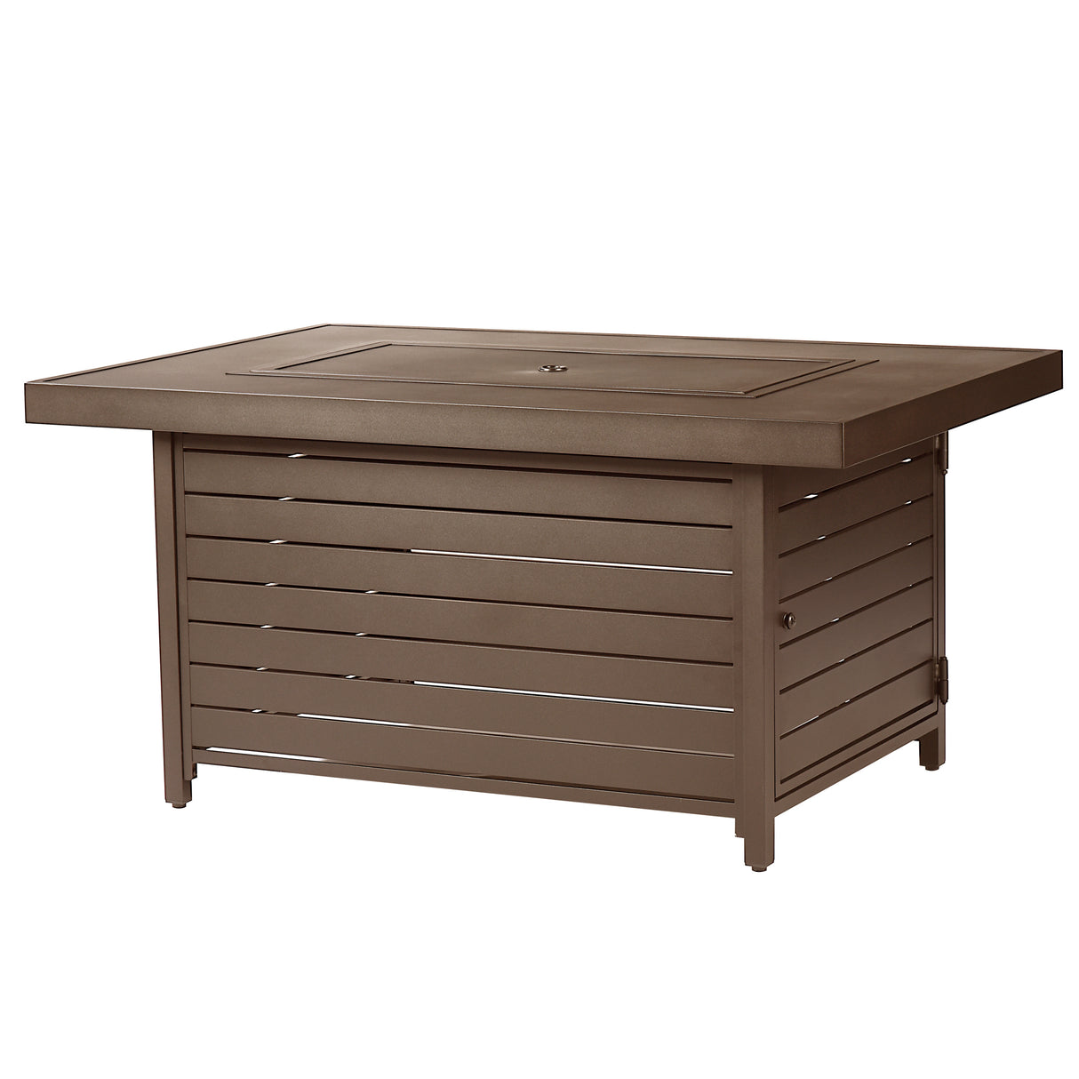 Aluminum 48-in Rectangular Propane Fire Table, Beads, Covers and Lid Sharicks