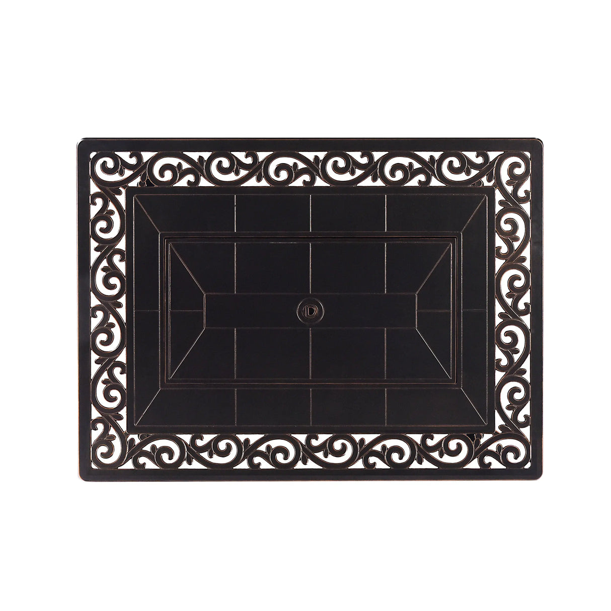 Aluminum 48-in Rectangular Propane Fire Table, Beads, Covers and Lid Sharicks