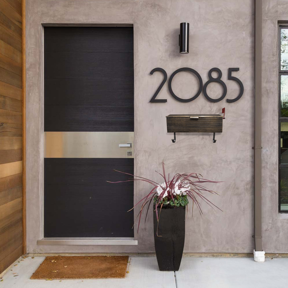 Antique Bronze American Flag Metal Wall Mounted Mailbox with Hangers Sharicks