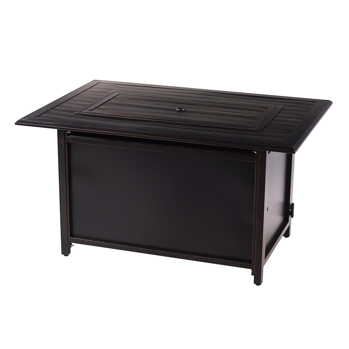 Aluminum 46-in Rectangular Propane Fire Table, Beads, Covers and Lid Sharicks