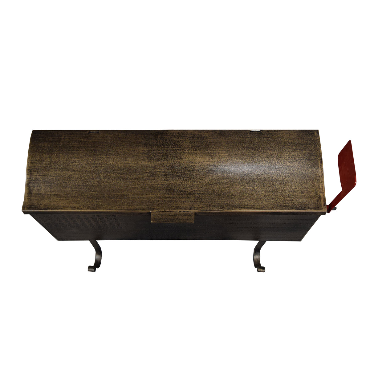 Antique Bronze American Flag Metal Wall Mounted Mailbox with Hangers Sharicks