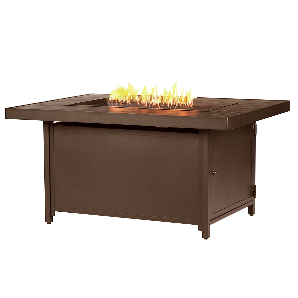 Aluminum 48-in Rectangular Propane Fire Table, Beads, Covers and Lid Sharicks