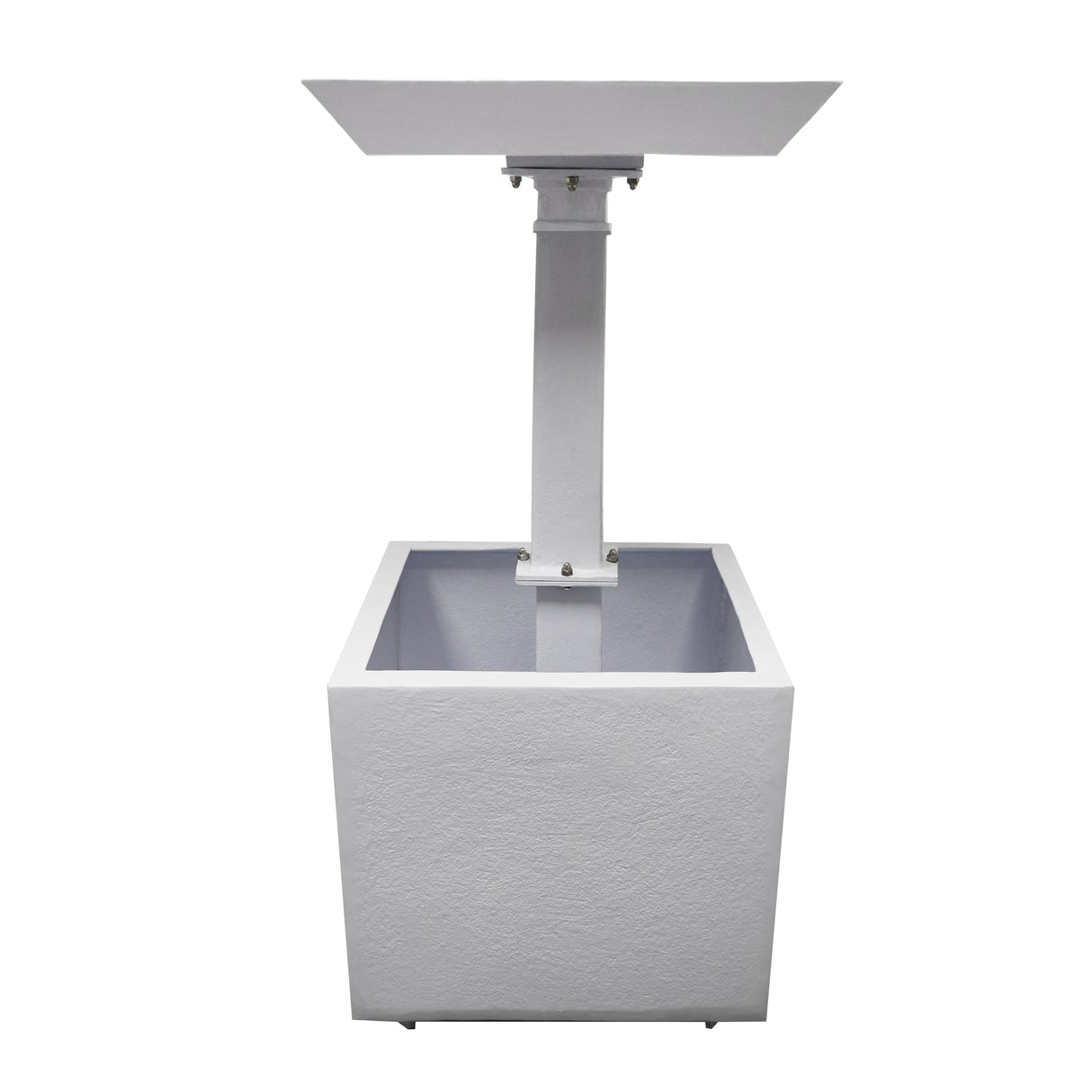 Modern Square Cast Aluminum 35-in Bird Bath and Planter Vase Combo Sharicks