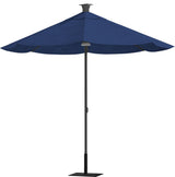 Luxury Sunbrella 9 Ft Diameter Smart Patio Umbrella - Dark Blue - Sharicks