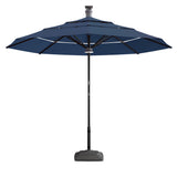 Luxury Sunbrella 11 Ft Diameter Smart Patio Umbrella - Dark Blue - Sharicks