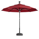 Luxury Sunbrella 11 Ft Diameter Smart Patio Umbrella - Red - Sharicks