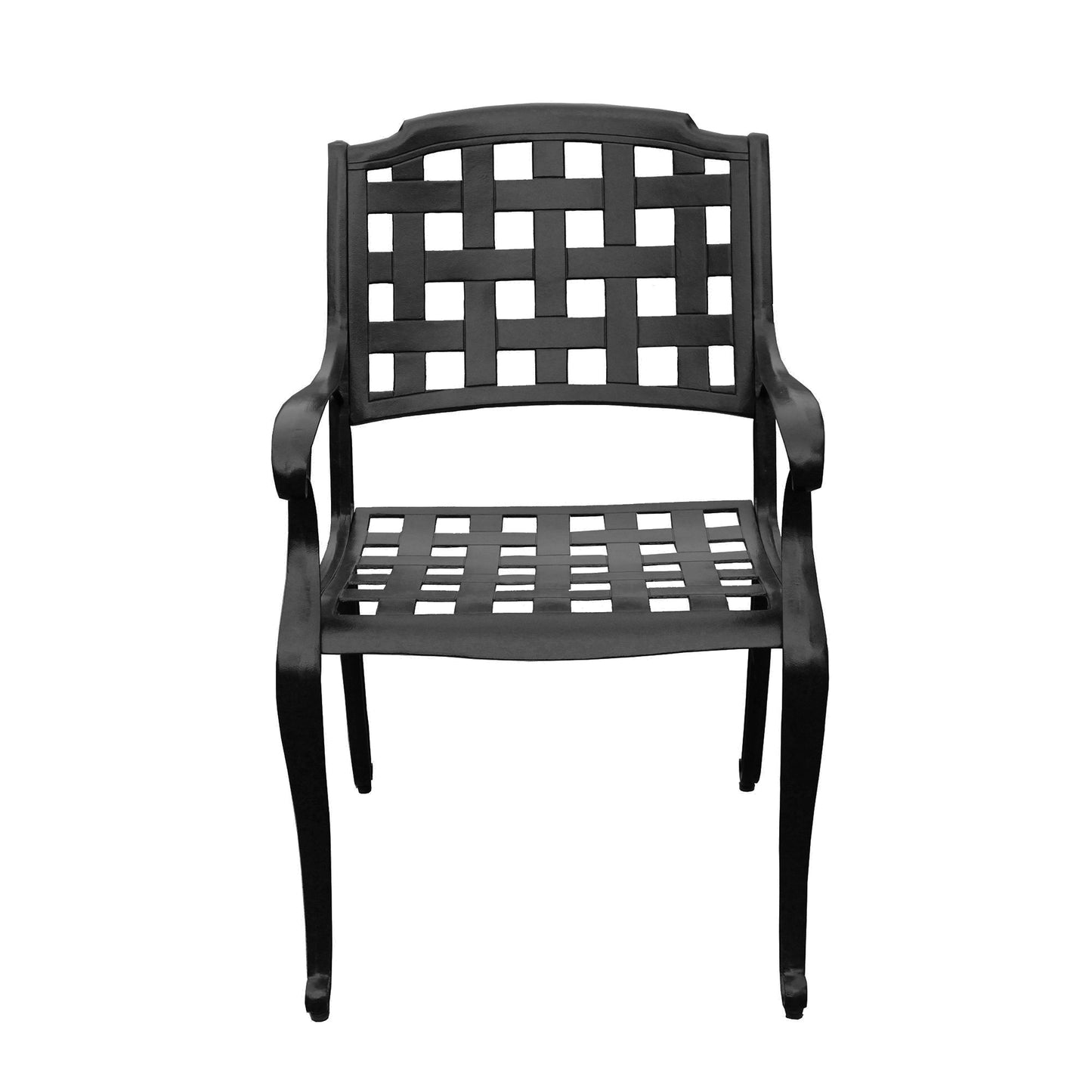 Modern Outdoor Mesh Cast Aluminum Patio Dining Chair