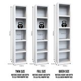 White 85-in Tall Wooden Bookcase Shelf